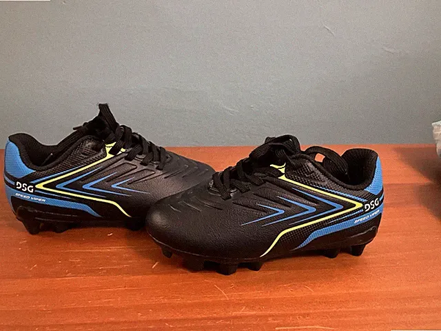 DSG Soccer Futbol Little Kids Cleats Speed Viper - Size 8K Black.Blue