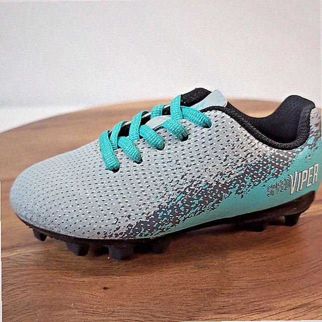 DSG Soccer Futbol Little Kids Cleats Speed Viper - Size 9K Gray/Teal