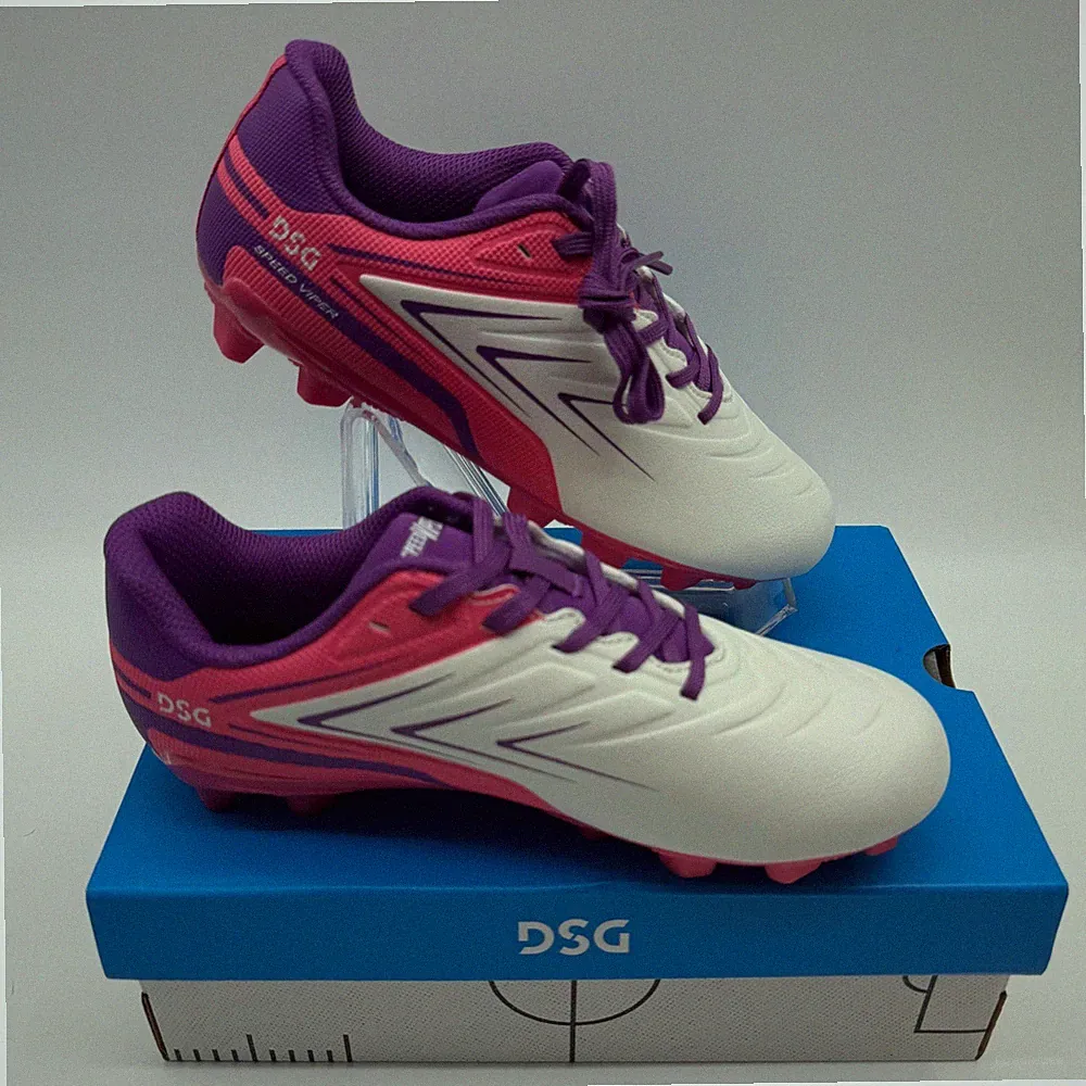 DSG Speed Viper 3.0 Youth Soccer Cleats - Pink Purple White - Size 6 - New
