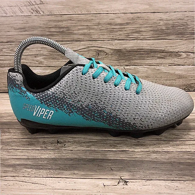 DSG Speed Viper Futbol Soccer Cleats Youth Size 5 Gray Blue Black Lace Up