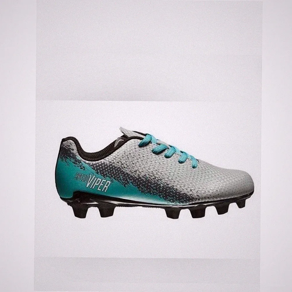 DSG Speed Viper Kids Soccer Cleats Teal and Silver Size 12 Very good condition
