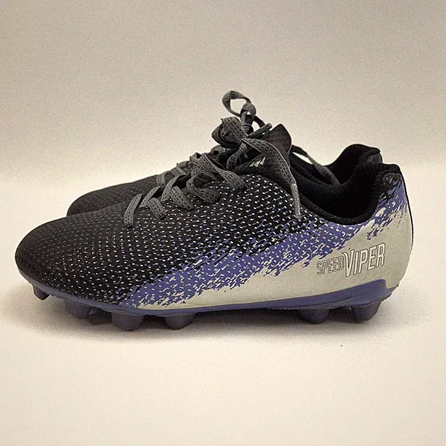 DSG Speed Viper Soccer Cleats Black/Purple Lace Up Shoes Kids Size 1.5