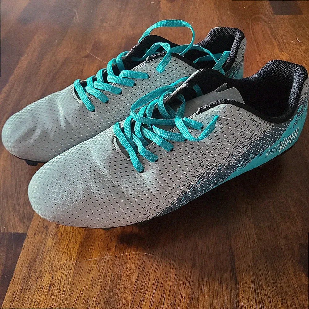 DSG Speed Viper Soccer Cleats Futbol Mens Size 6 Gray Teal