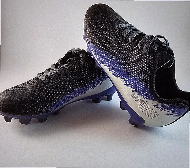 DSG Speed Viper Soccer Cleats Youth Size 9K Lace Up Black Purple Gray