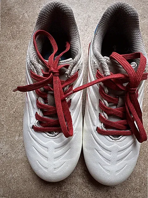 DSG Speed Viper Youth Soccer Cleats FG White Red Blue Football Shoes 11K