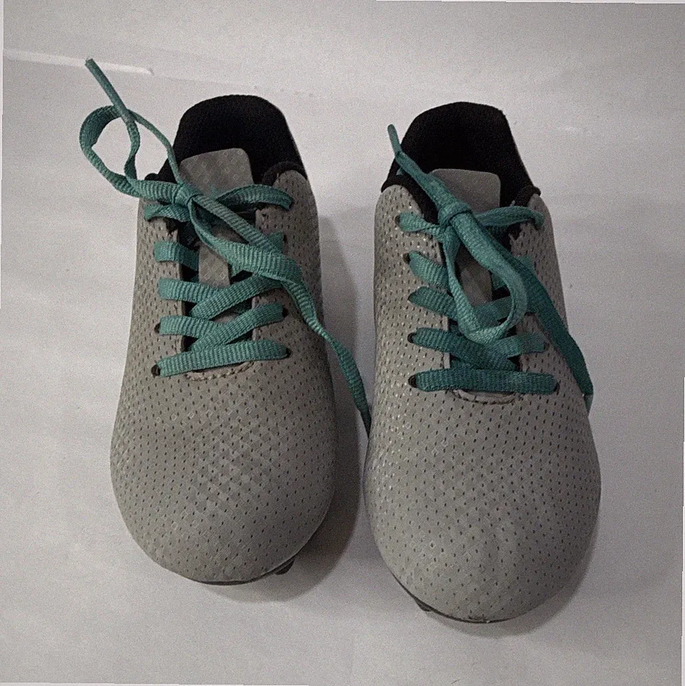 DSG Speed Viper Youth Soccer Cleats Gray/Teal US Size 12 Y