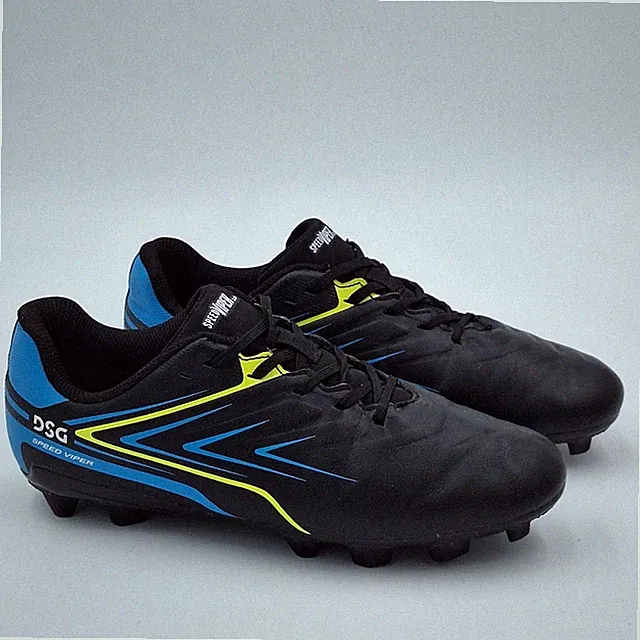 DSG Speed Viper Youth Soccer Cleats Size 6 Black Blue Lime Athletic Shoes