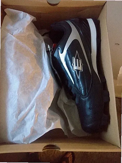 Easton Men’s Redline II Low Baseball Soccer Cleats Shoes Black Silver NEW M33488