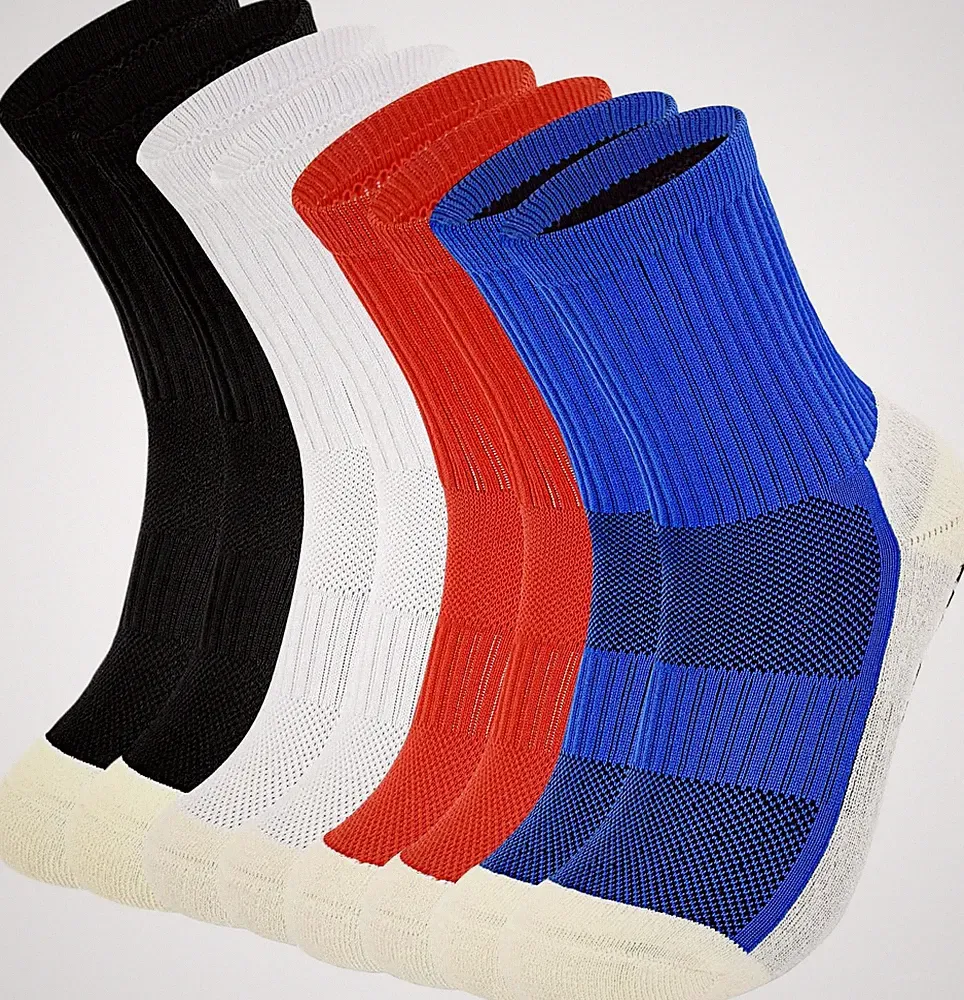 ELUTONG Kids Grip Soccer Socks anti Slip Football Athletic Sports Crew Socks for