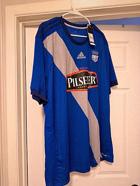 Emelec ClimaCool Soccer Jersey Blue/Gray Men’s 2XL 2017/2018