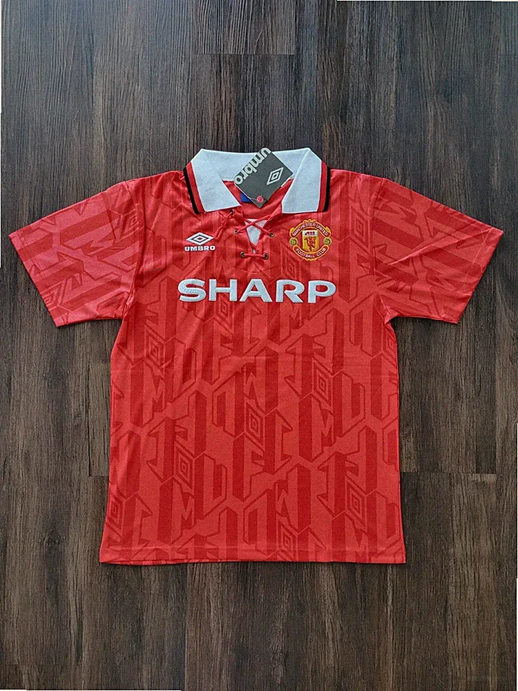 Eric Cantona Manchester United New Men's Retro Umbro Red Soccer Jersey - Size XL