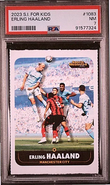 ERLING HAALAND RARE SPORTS ILLUSTRATED FOR KIDS SI MAN CITY WORLD CUP PSA 7