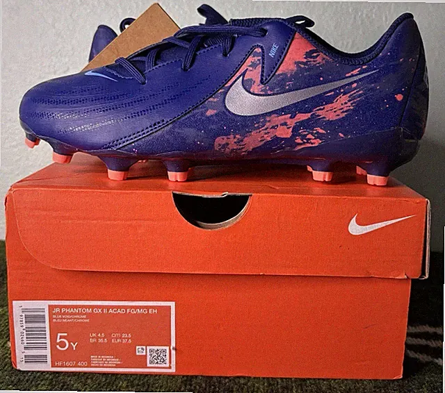 Erling Haaland x Nike Phantom GX 2 Academy MG HF1607-400 Youth 5 Soccer Cleats