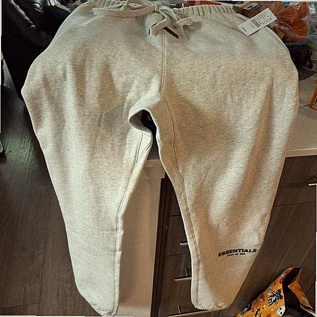 ESSENTIALS Fear of God Men's Light Oatmeal Jogger Pants XS Drawstring