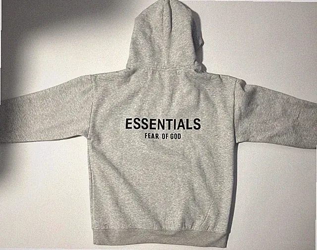 Essentials Light Oatmeal Hoodie (size M)