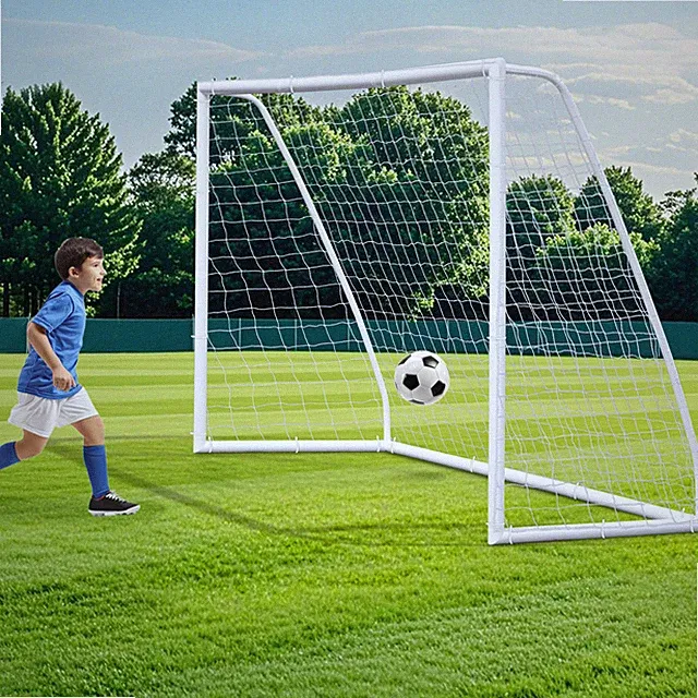 F2C 10x6.5FT Portable Soccer Goal Net PVC Frame Backyard Soccer Training Net