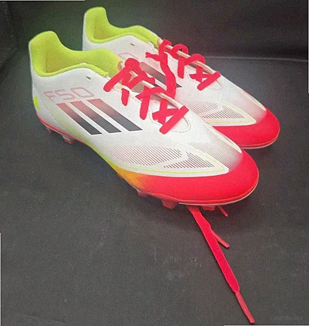 F50 Elite Firm Ground Grass Soccer Cleats Kids Size US 5 Neon orange/white