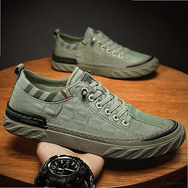 Fashion Canvas Male Shoes Casual Walking Business Office Flats Loafers Footwear