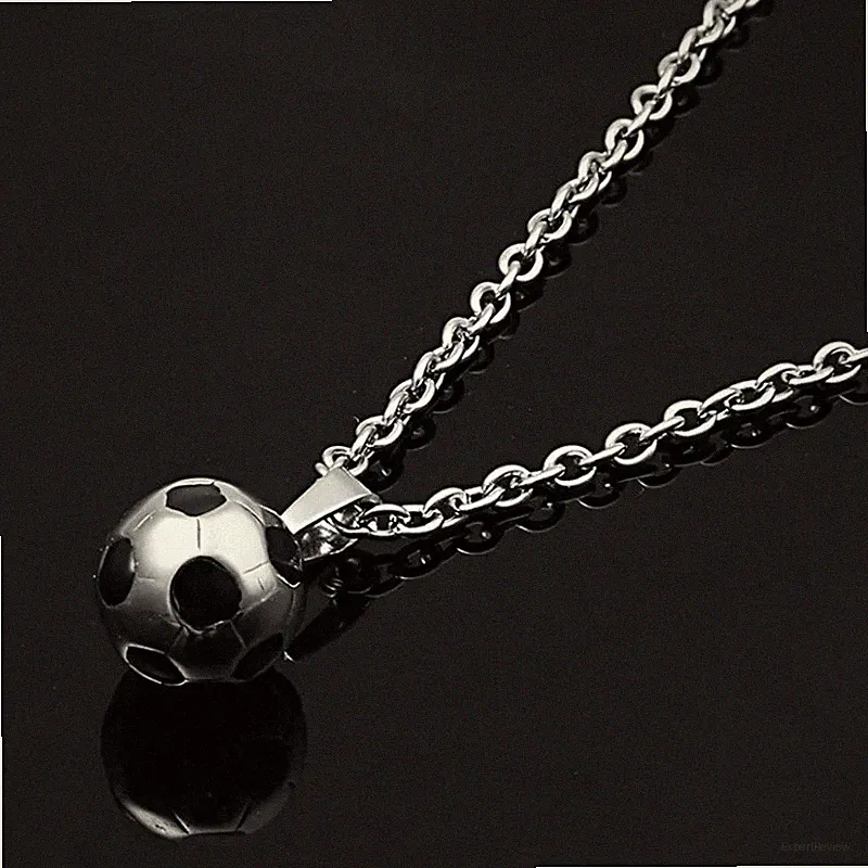 Fashion Jewelry Soccer Ball Pendant Necklace Silver or Gold Colors 37-7
