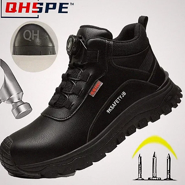 Fashion Men Safety Shoes Insulated Anti Slip Sneakers Anti-smash Steel Toe Boots