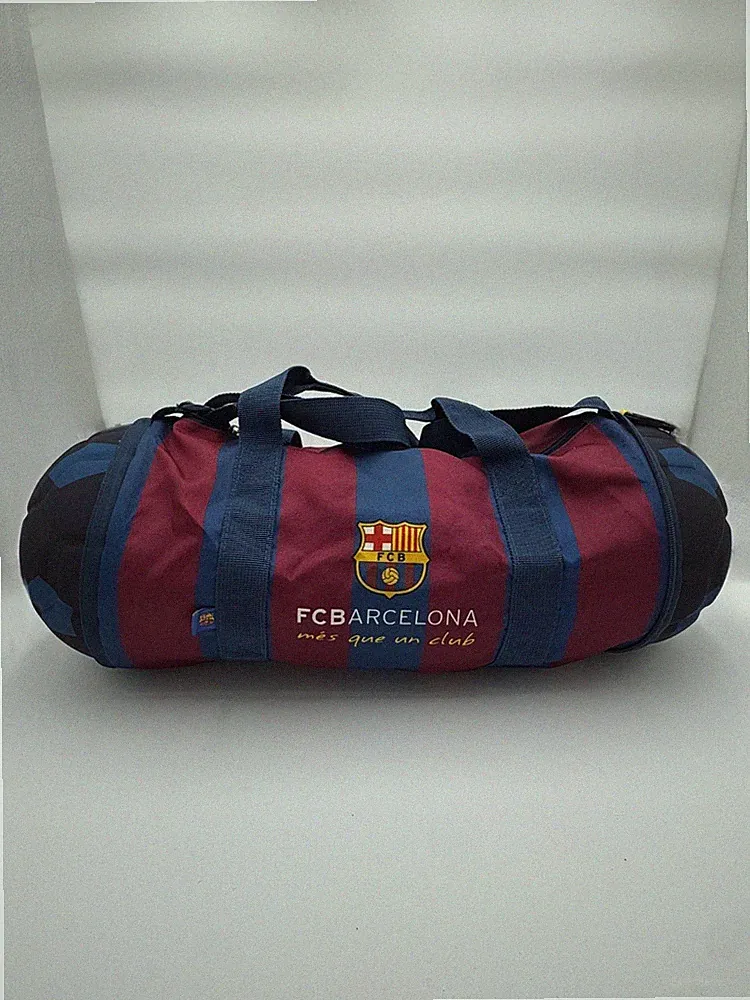 FC Barcelona 22" Soccer Ball Duffel Bag FCB Barça Mes Que Un Club Blue Red