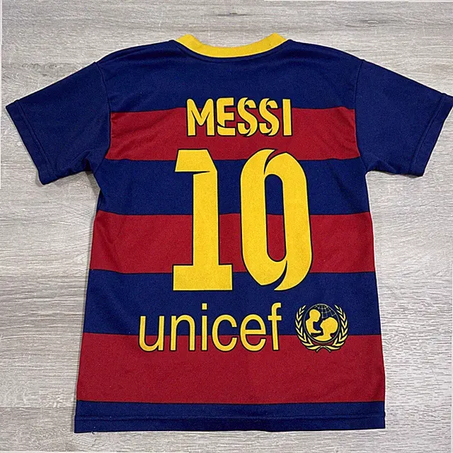 FC Barcelona Jersey Lionel Messi 10 Soccer Boys Small Blue Red