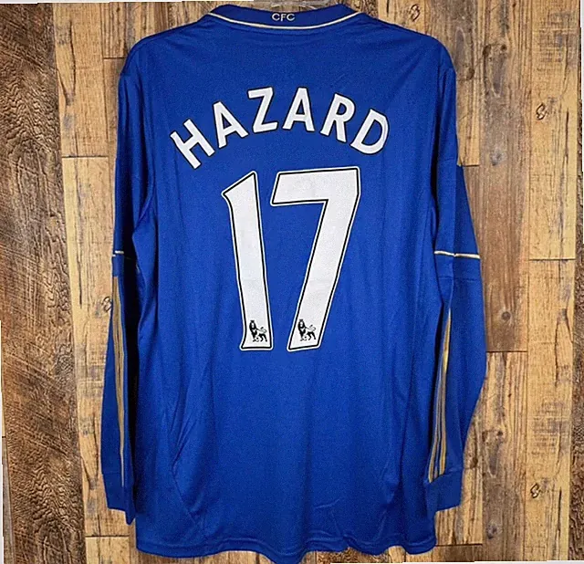 FC Chelsea 2012-13 Home Long Sleeve Men’s M Soccer Jersey HAZARD #17
