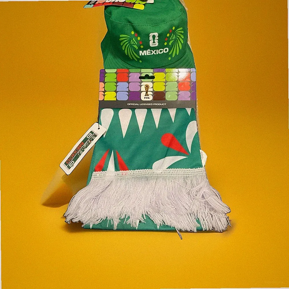 FIFA World Cup 2026 Mexico Bucket Hat One Size Winter Neck Scarf Lot Set