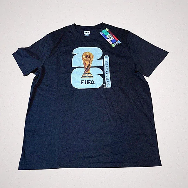 FIFA World Cup 2026 T-Shirt Mens Black NWT Graphic Trophy Tee SIZE XL