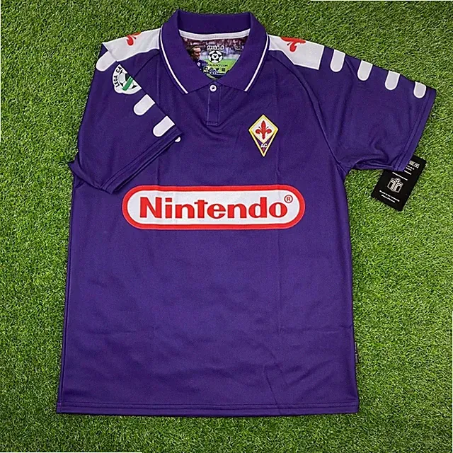 Fiorentina, Men´s Retro Soccer Jersey, 1998-99 Batistuta #9 (Tallaje Grande)