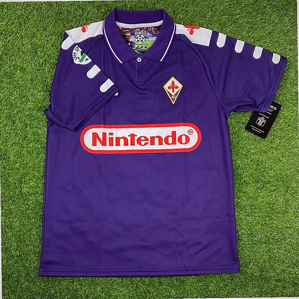 Fiorentina, Men´s Retro Soccer Jersey, 1998-99 Batistuta #9 (Tallaje Grande)