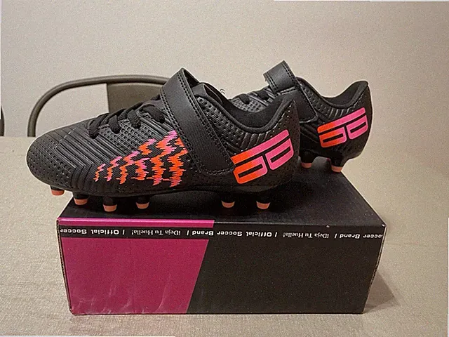 Firm Ground Soccer Cleats Boys Girls Football Shoes (11.5)