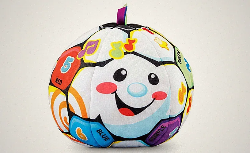 Fisher-Price Laugh & Learn Singin' Soccer Ball Musical Plush Baby Toy