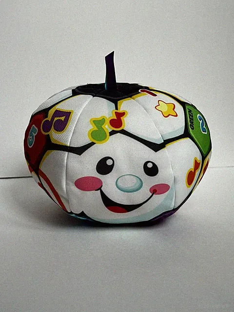 Fisher Price Laugh & Learn Singing Soccer Ball Ages 6 - 36 Months White Plush