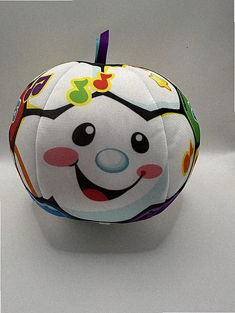 Fisher Price Singing Soccer Ball 8" Laugh And Learn Plush Baby Toy Multicolored