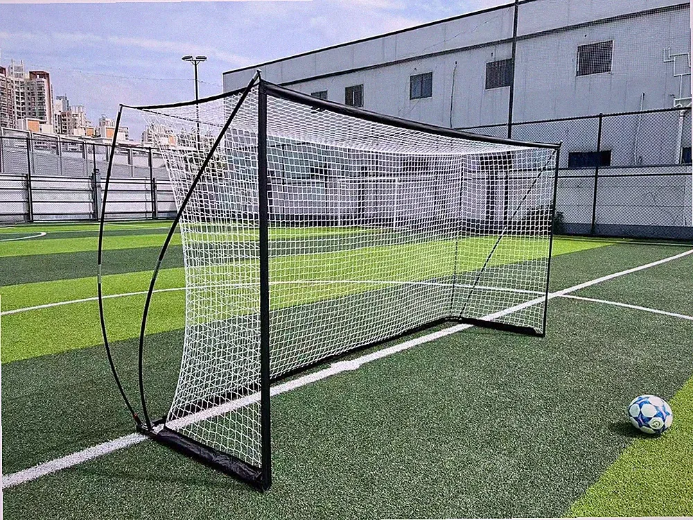 Folding Steel Frame Base Soccer Goal 12'x6'❤18.5'x6.5'❤21'x7'❤24'x8'❤3 × 2 × 1 m