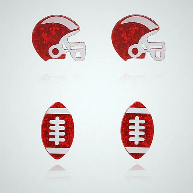 Football Earrings for Women Football Mom Game Day Earring Accessorie Outfit - 02