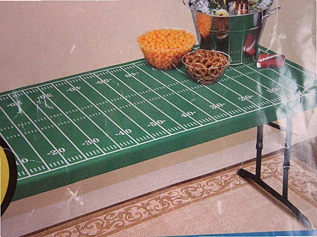 Football Field Party Fitted Elastic Table cover Tablecloth 6 foot