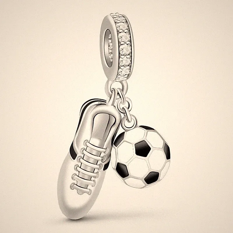 silver soccer charm