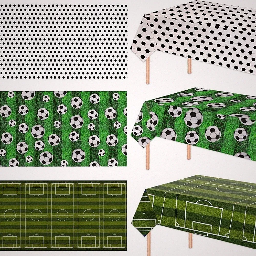 Football Theme Tablecloth Soccer Grass Design Disposable Soccer Table Cover
