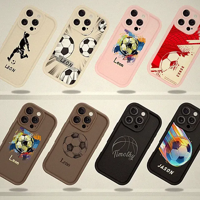 Footballs Custom TPU Camera Protection Case Cover For iPhone 17 Pro 16e 15 14 13