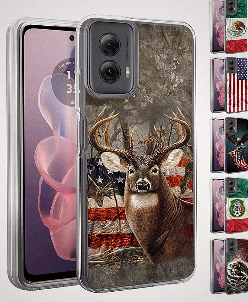 For Motorola Moto G Power 5G 2024 - Flag Design Impact Drop Proof Cover Case