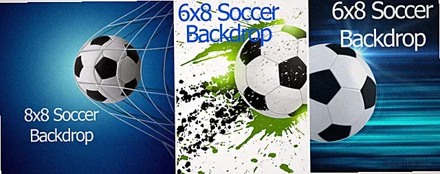 FOUR QTY. SOCCER PHOTOGRAPHY FABRIC BACKDROPS