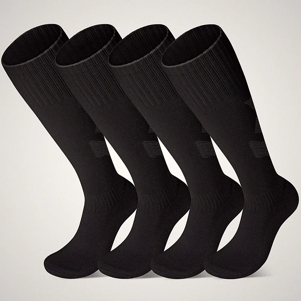 FPAKDH 2 Pairs Kids Soccer Socks for 7-13 Years Old Breathable Sports Trainin...
