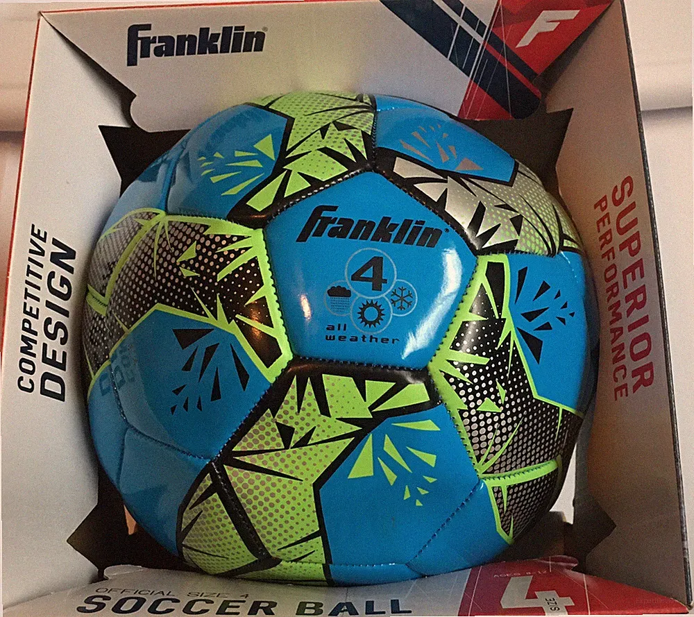Franklin All Weather Play Competition Soccer Ball #4 Kids Ages 8-12 Athletic NEW