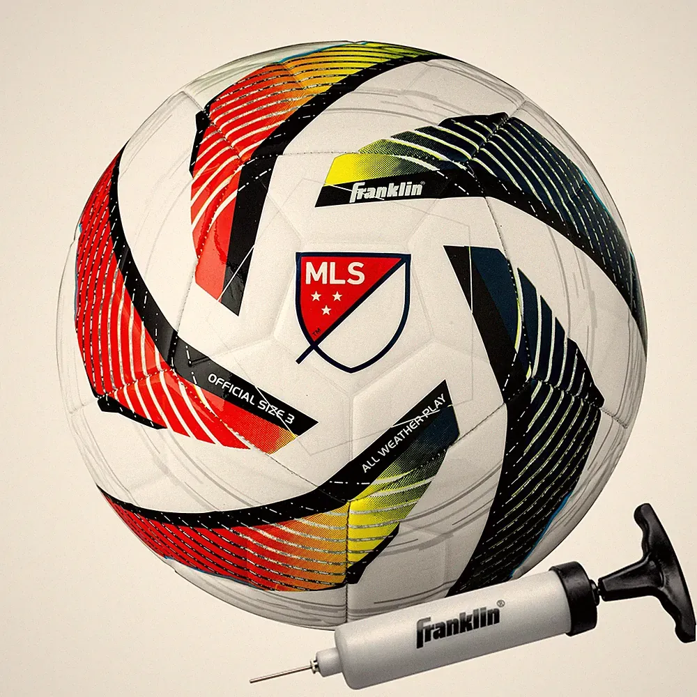 Franklin MLS Tornado Size 4 Soccer Ball with Air Pump for Ages 8 to 12