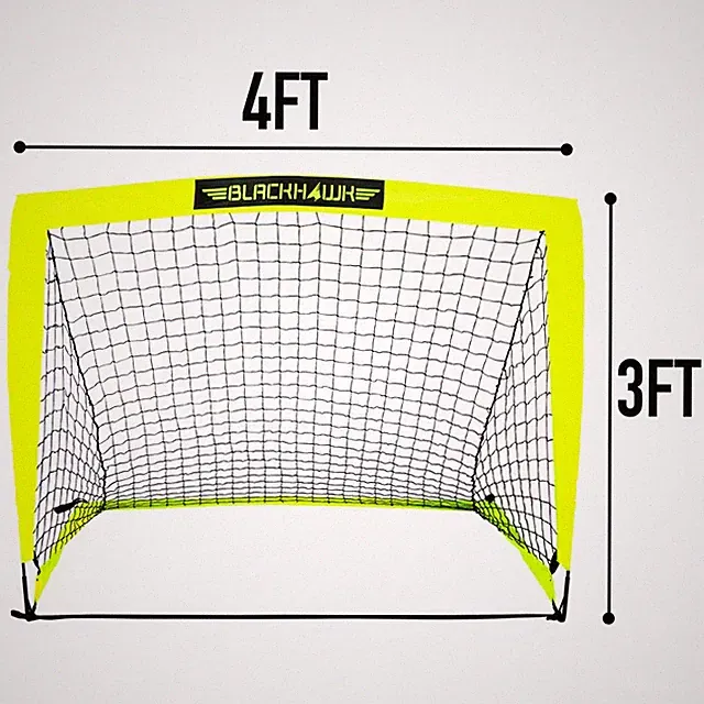 Franklin Sports Blackhawk Pop Up Soccer Goal 4x3 Portable Kids Adults
