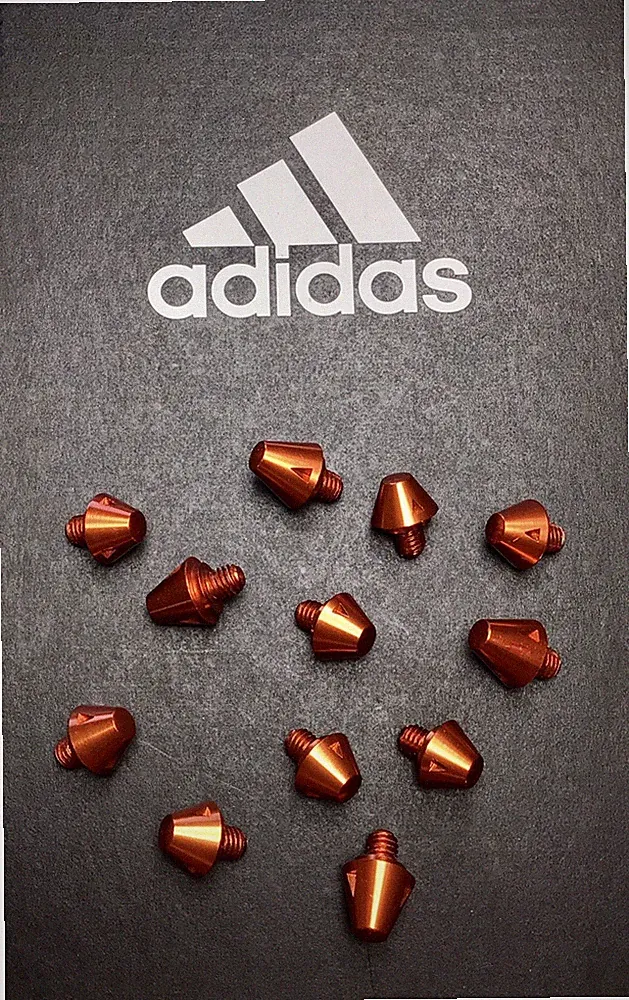 Full Set Orange Authentic Adidas SG Soccer Conical Metal Cleat/Studs Soft Ground