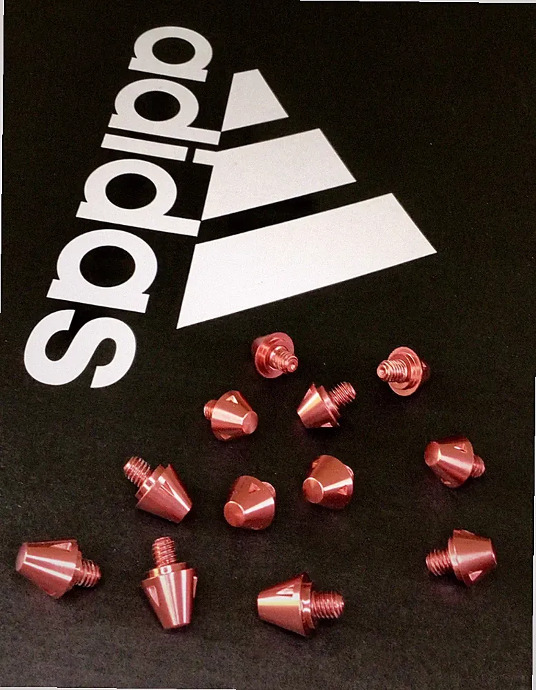 Full Set - Red Authentic Adidas SG Soccer Conical Metal Studs/Cleats Soft Ground