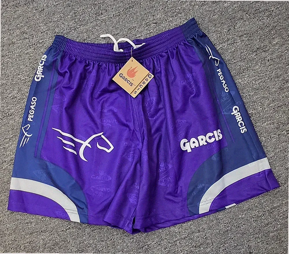 Garcis Pegaso Vintage Soccer Shorts Purple Football Training Athletic NWT
